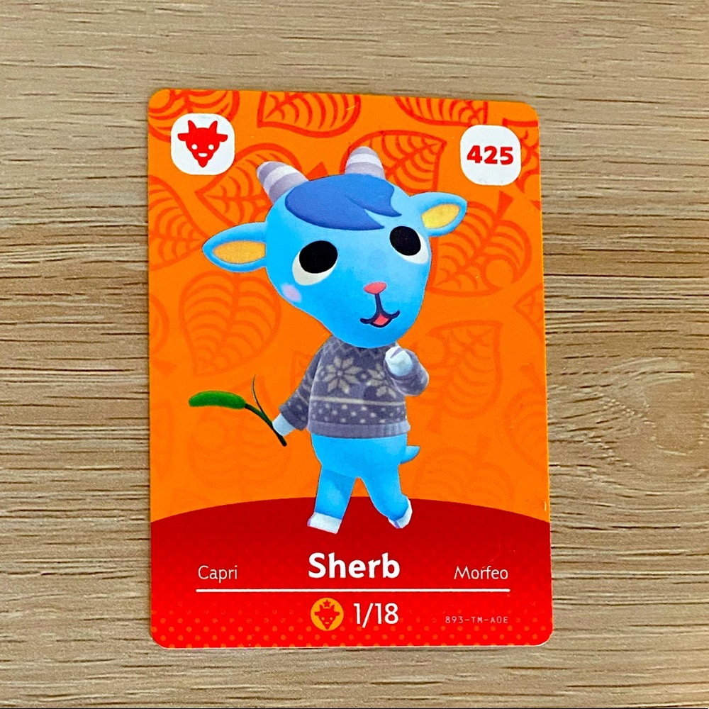 Sherb animal crossing amiibo card #425